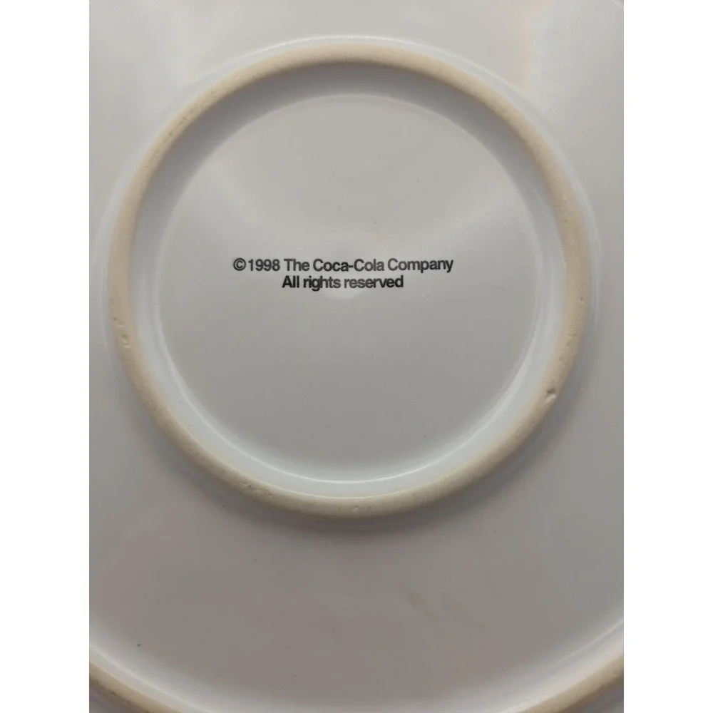 Vintage Coca Cola Santa Cookie Plate - 1998 Enesco